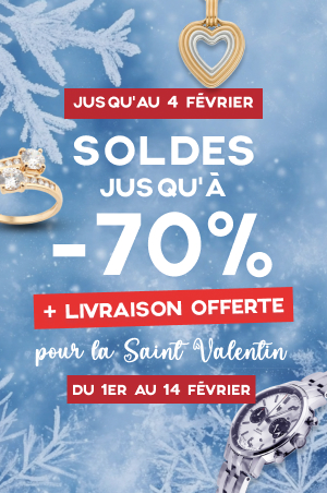 Soldes jusqu'à -70% jusqu'au 4 février et livraison offerte du 1er au 14 février